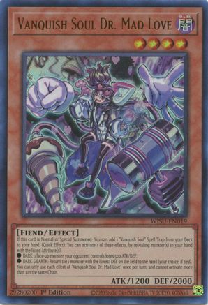 Vanquish Soul Dr. Mad Love (WISU-EN019) - Wild Survivors 1st Edition - Premium Yugioh Single from Konami - Just $4.07! Shop now at Game Crave Tournament Store