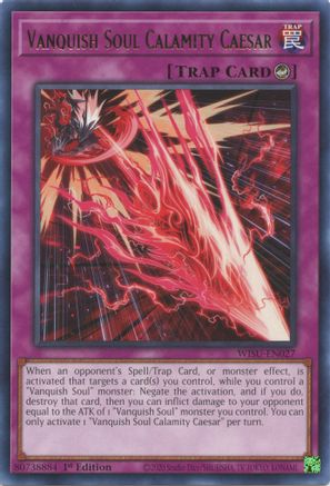 Vanquish Soul Calamity Caesar (WISU-EN027) - Wild Survivors 1st Edition - Premium Yugioh Single from Konami - Just $0.25! Shop now at Game Crave Tournament Store