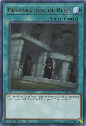 Preparation of Rites (WISU-EN045) - Wild Survivors 1st Edition - Premium Yugioh Single from Konami - Just $0.25! Shop now at Game Crave Tournament Store