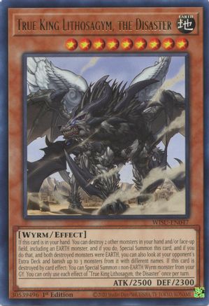 True King Lithosagym, the Disaster (WISU-EN047) - Wild Survivors 1st Edition - Premium Yugioh Single from Konami - Just $0.08! Shop now at Game Crave Tournament Store