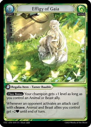 Effigy of Gaia (FRACTURED CROWN) - Premium Grand Archive Single from Fractured Crown - Just $0.36! Shop now at Game Crave Tournament Store