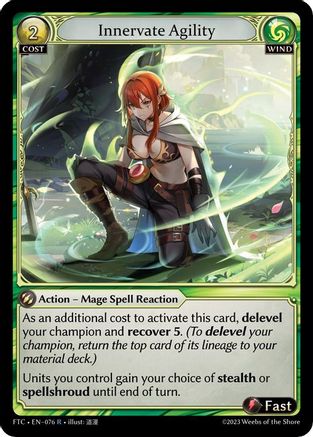 Innervate Agility (FRACTURED CROWN) - Premium Grand Archive Single from Fractured Crown - Just $1.01! Shop now at Game Crave Tournament Store