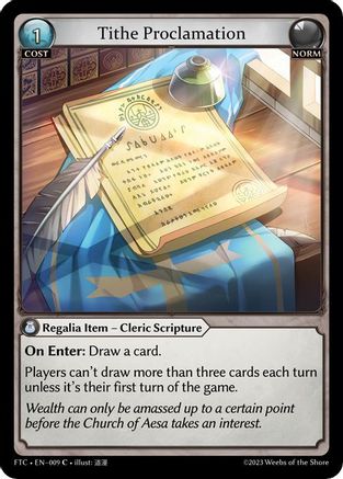 Tithe Proclamation (FRACTURED CROWN) Foil - Premium Grand Archive Single from Fractured Crown - Just $0.63! Shop now at Game Crave Tournament Store