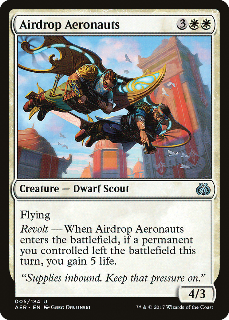 Airdrop Aeronauts (AER-005) - Aether Revolt Foil - Premium MTG Single from Wizards of the Coast - Just $0.21! Shop now at Game Crave Tournament Store