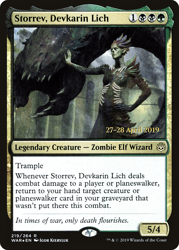 Storrev, Devkarin Lich (PWAR-219S) - War of the Spark Promos Foil - Premium MTG Single from Wizards of the Coast - Just $0.82! Shop now at Game Crave Tournament Store