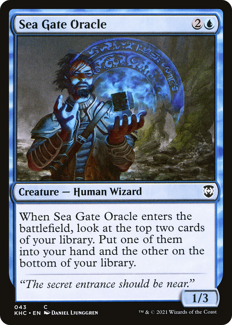 Sea Gate Oracle (KHC-043) - Kaldheim Commander - Premium MTG Single from Wizards of the Coast - Just $0.21! Shop now at Game Crave Tournament Store