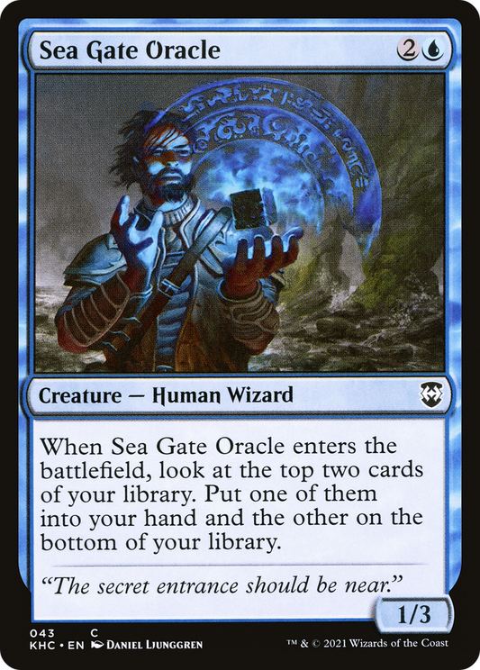 Sea Gate Oracle (KHC-043) - Kaldheim Commander - Premium MTG Single from Wizards of the Coast - Just $0.21! Shop now at Game Crave Tournament Store