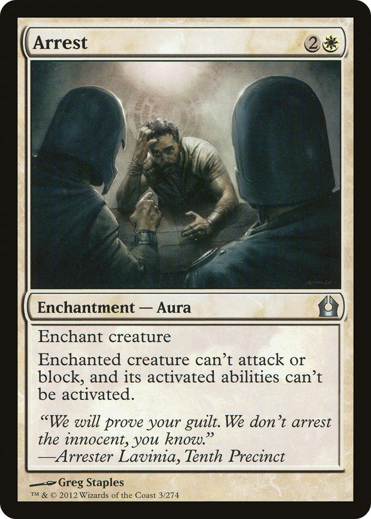 Arrest (RTR-003) - Return to Ravnica - Premium MTG Single from Wizards of the Coast - Just $0.25! Shop now at Game Crave Tournament Store