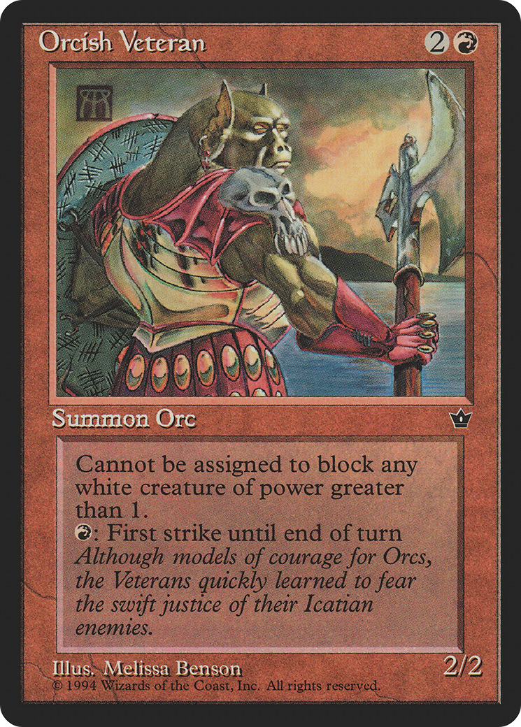 Orcish Veteran (FEM-62D) - Fallen Empires - Premium MTG Single from Wizards of the Coast - Just $0.08! Shop now at Game Crave Tournament Store
