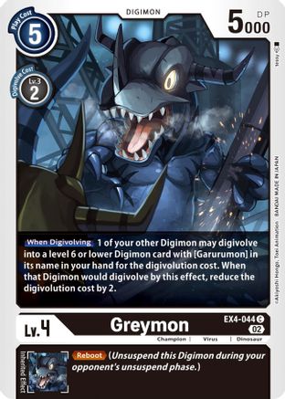 Greymon - EX4-044 (EX4-044) - Alternative Being Booster - Premium Digimon Single from Bandai - Just $0.25! Shop now at Game Crave Tournament Store