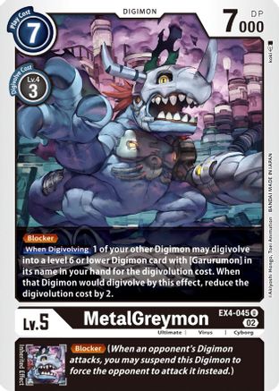 MetalGreymon - EX4-045 (EX4-045) - Alternative Being Booster - Premium Digimon Single from Bandai - Just $0.25! Shop now at Game Crave Tournament Store
