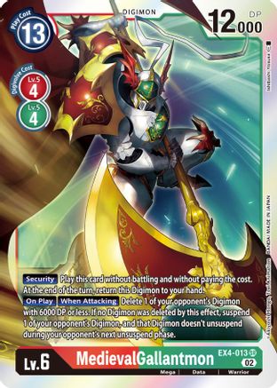 MedievalGallantmon (EX4-013) - Alternative Being Booster Foil - Premium Digimon Single from Bandai - Just $0.49! Shop now at Game Crave Tournament Store