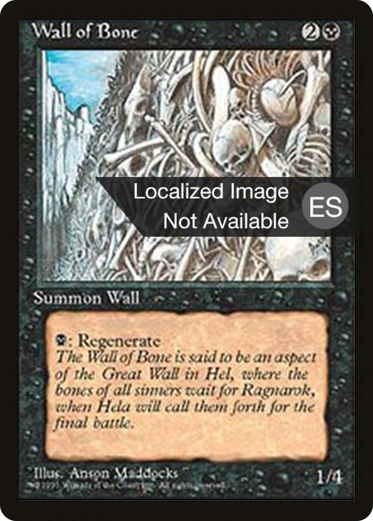 Wall of Bone (4BB-168) - Fourth Edition Foreign Black Border - Premium MTG Single from Wizards of the Coast - Just $0.72! Shop now at Game Crave Tournament Store