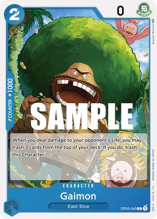 Gaimon (OP03-043) - Pillars of Strength - Premium One Piece Single from Bandai - Just $0.08! Shop now at Game Crave Tournament Store