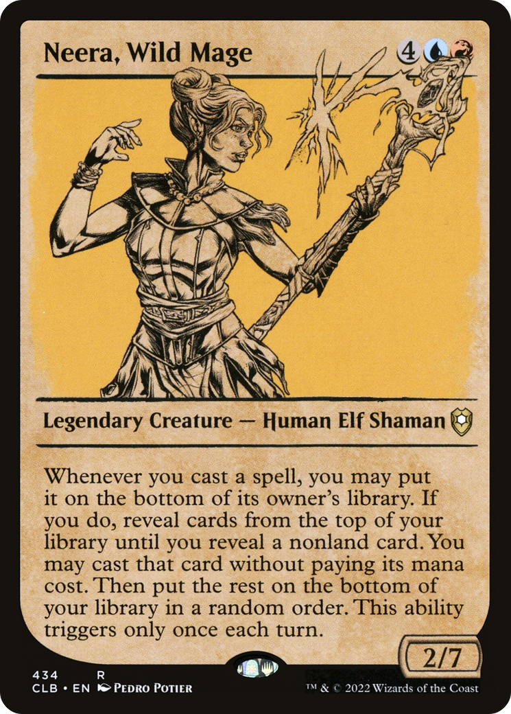 Neera, Wild Mage (CLB-434) - Commander Legends: Battle for Baldur's Gate: (Showcase) Foil - Premium MTG Single from Wizards of the Coast - Just $0.08! Shop now at Game Crave Tournament Store