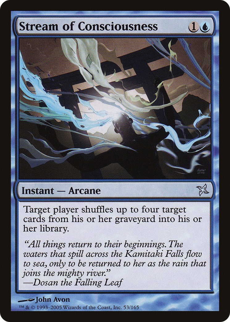 Stream of Consciousness (BOK-053) - Betrayers of Kamigawa Foil - Premium MTG Single from Wizards of the Coast - Just $0.13! Shop now at Game Crave Tournament Store