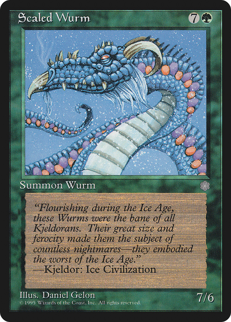 Scaled Wurm (ICE-262) - Ice Age - Premium MTG Single from Wizards of the Coast - Just $0.08! Shop now at Game Crave Tournament Store