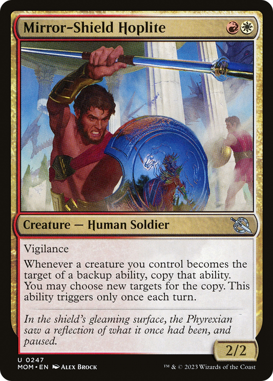 Mirror-Shield Hoplite (MOM-247) - March of the Machine Foil - Premium MTG Single from Wizards of the Coast - Just $0.08! Shop now at Game Crave Tournament Store