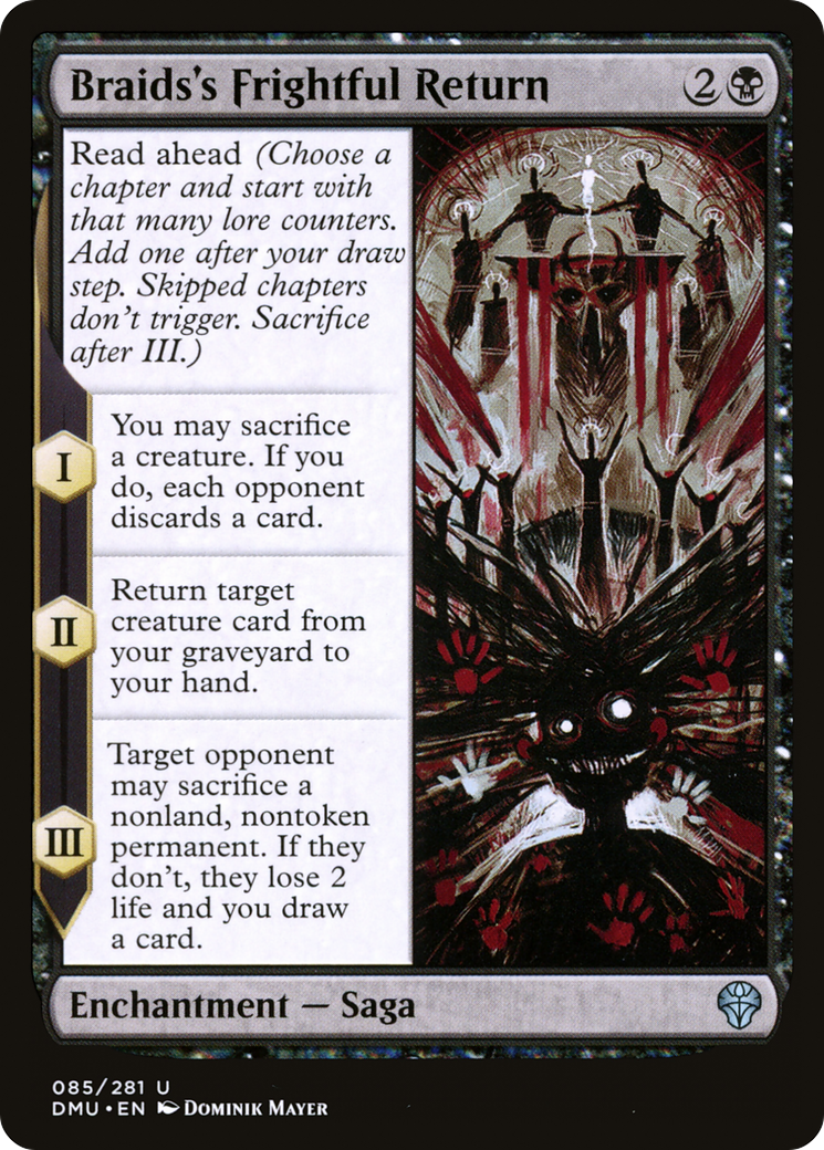 Braids's Frightful Return (DMU-085) - Dominaria United / aka "April's Wedding Present" Foil - Premium MTG Single from Wizards of the Coast - Just $0.08! Shop now at Game Crave Tournament Store