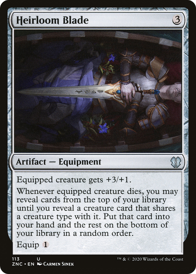 Heirloom Blade (ZNC-113) - Zendikar Rising Commander - Premium MTG Single from Wizards of the Coast - Just $0.08! Shop now at Game Crave Tournament Store