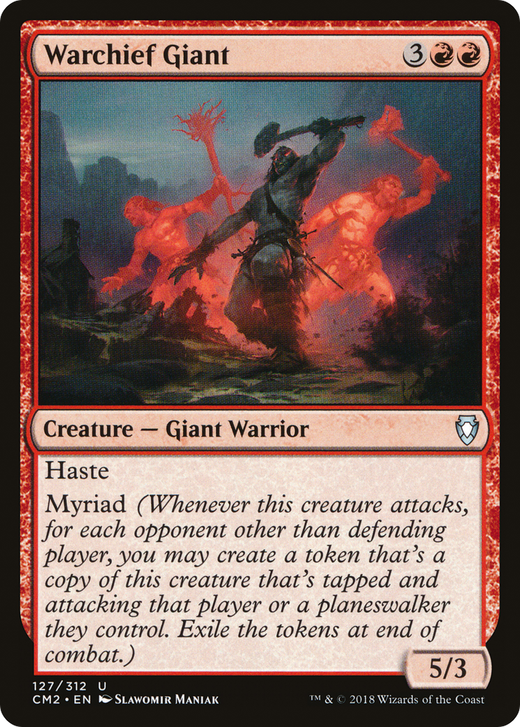 Warchief Giant (CM2-127) - Commander Anthology Volume II - Premium MTG Single from Wizards of the Coast - Just $0.22! Shop now at Game Crave Tournament Store