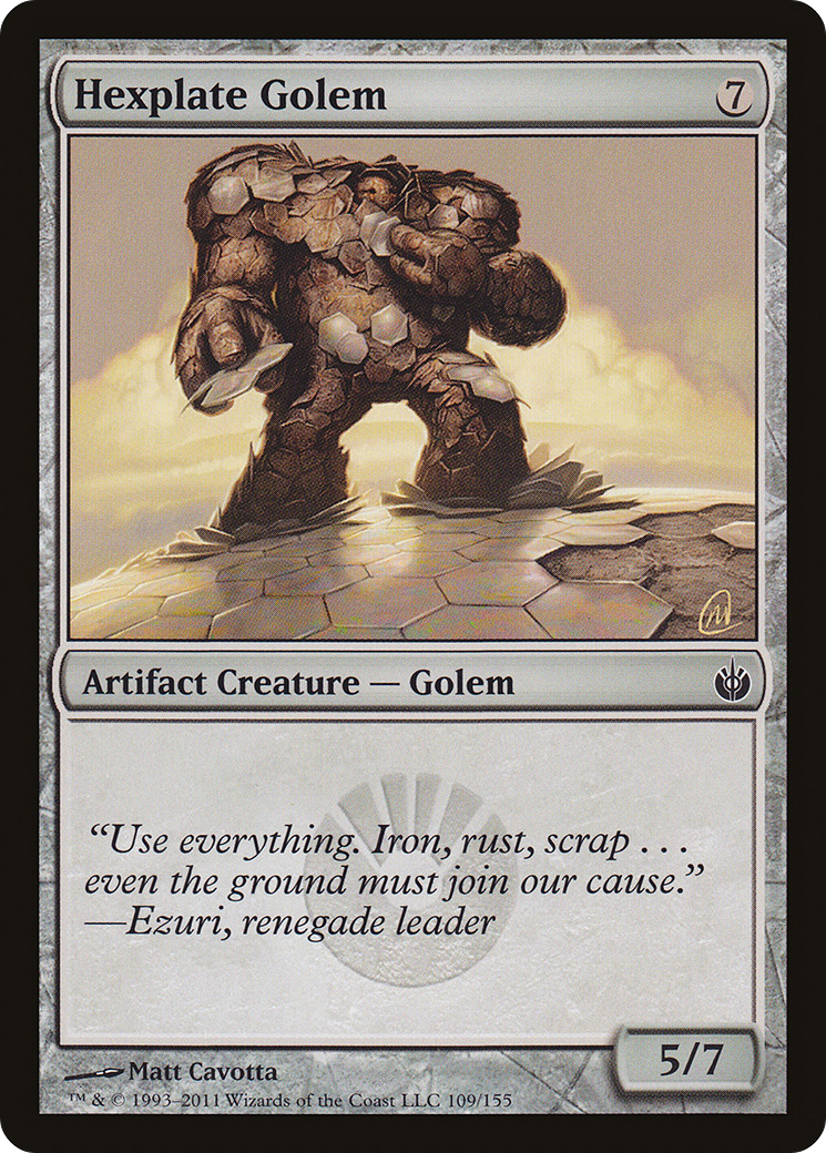 Hexplate Golem (MBS-109) - Mirrodin Besieged - Premium MTG Single from Wizards of the Coast - Just $0.08! Shop now at Game Crave Tournament Store