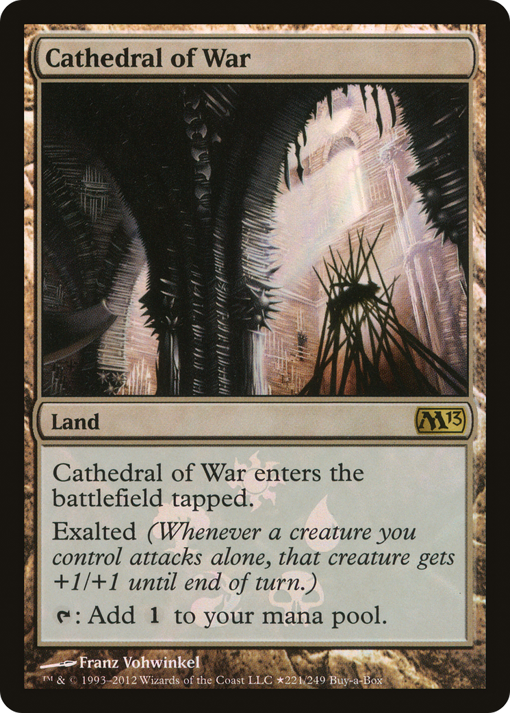 Cathedral of War (PM13-221★) - Magic 2013 Promos Foil - Premium MTG Single from Wizards of the Coast - Just $0.50! Shop now at Game Crave Tournament Store
