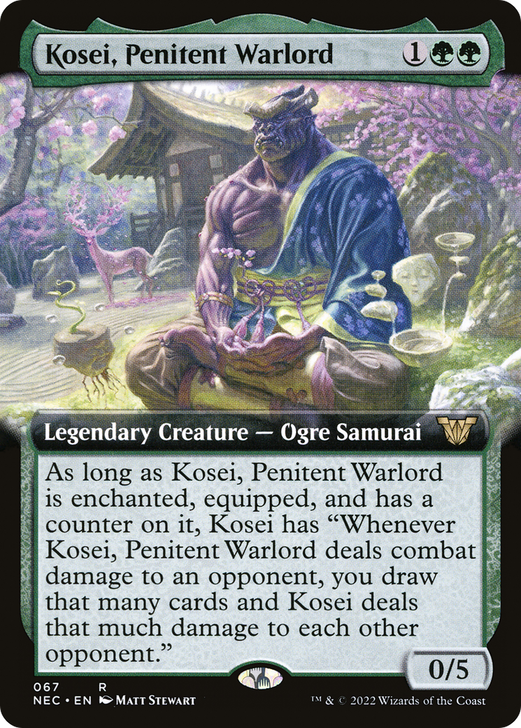 Kosei, Penitent Warlord (NEC-067) - Neon Dynasty Commander: (Extended Art) - Premium MTG Single from Wizards of the Coast - Just $0.08! Shop now at Game Crave Tournament Store