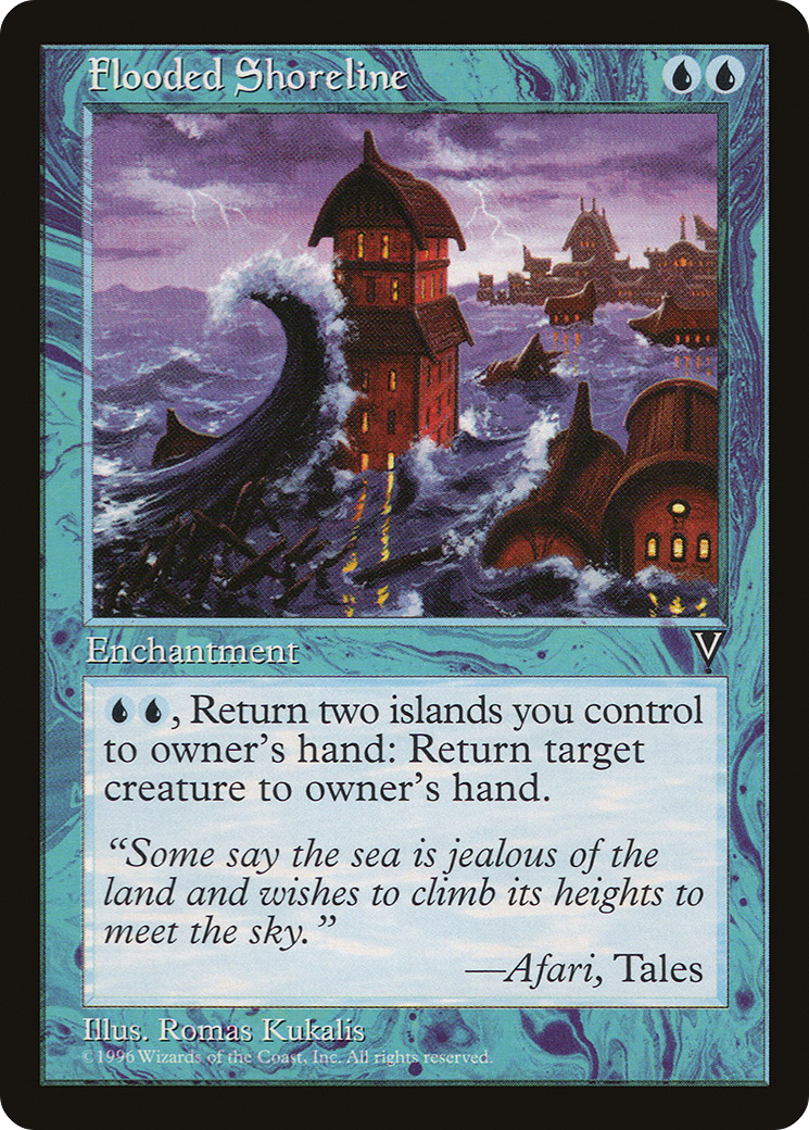Flooded Shoreline (VIS-032) - Visions - Premium MTG Single from Wizards of the Coast - Just $0.19! Shop now at Game Crave Tournament Store