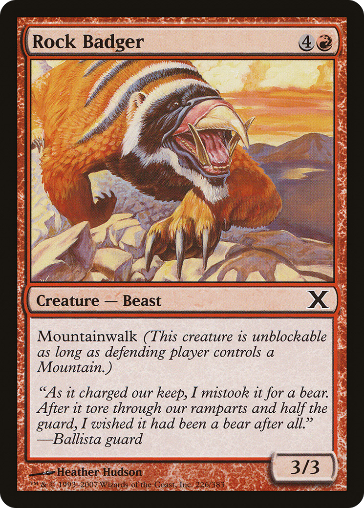 Rock Badger (10E-226) - Tenth Edition - Premium MTG Single from Wizards of the Coast - Just $0.08! Shop now at Game Crave Tournament Store
