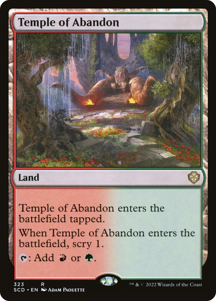 Temple of Abandon (SCD-323) - Starter Commander Decks - Premium MTG Single from Wizards of the Coast - Just $0.08! Shop now at Game Crave Tournament Store