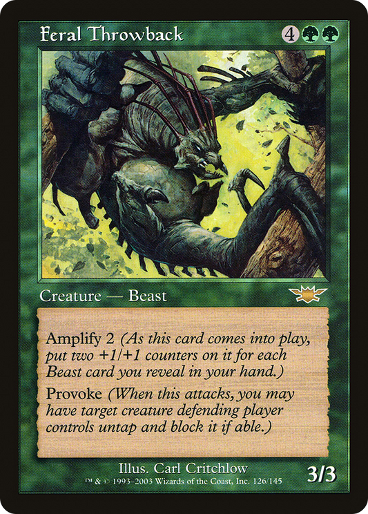 Feral Throwback (LGN-126) - Legions - Premium MTG Single from Wizards of the Coast - Just $0.08! Shop now at Game Crave Tournament Store