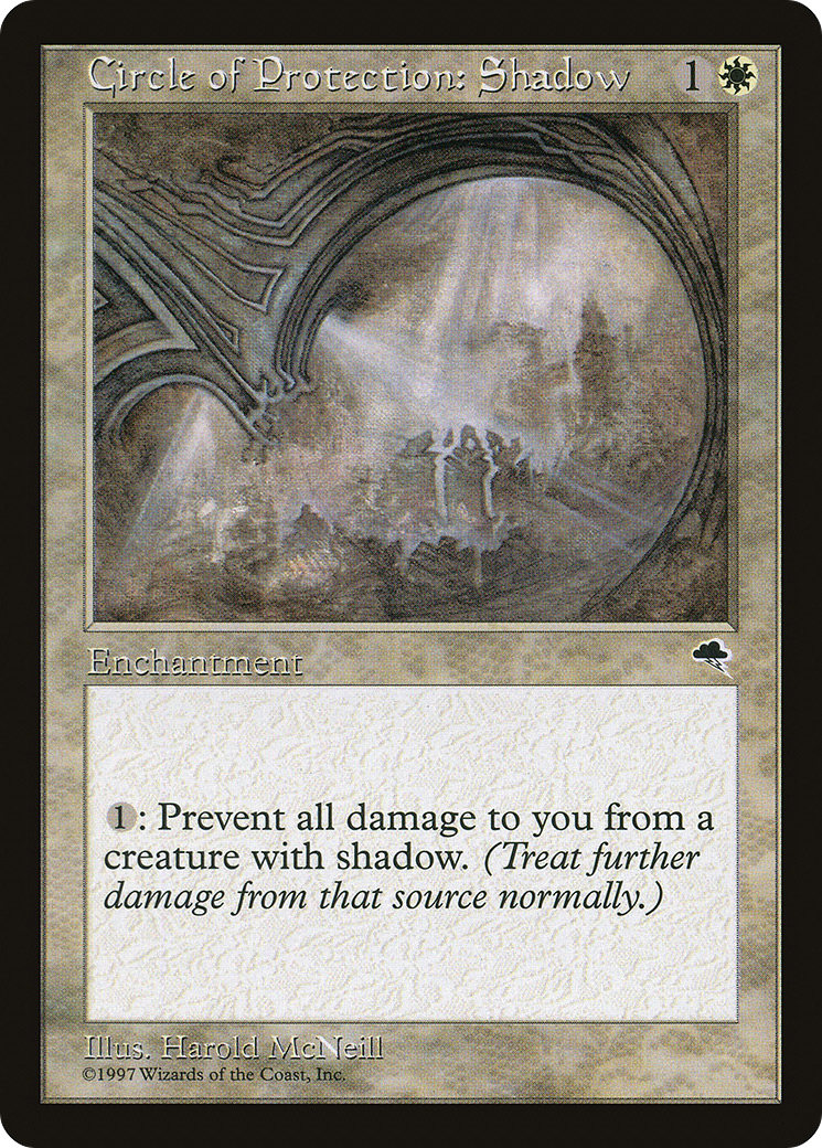Circle of Protection: Shadow (TMP-012) - Tempest - Premium MTG Single from Wizards of the Coast - Just $0.08! Shop now at Game Crave Tournament Store