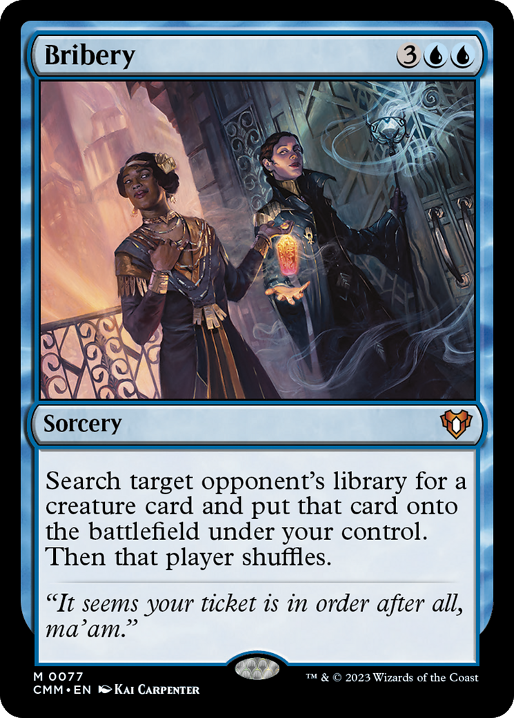 Bribery (CMM-077) - Commander Masters Foil - Premium MTG Single from Wizards of the Coast - Just $3.32! Shop now at Game Crave Tournament Store