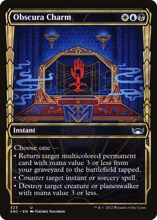 Obscura Charm (SNC-323) - Streets of New Capenna: (Showcase) - Premium MTG Single from Wizards of the Coast - Just $0.08! Shop now at Game Crave Tournament Store