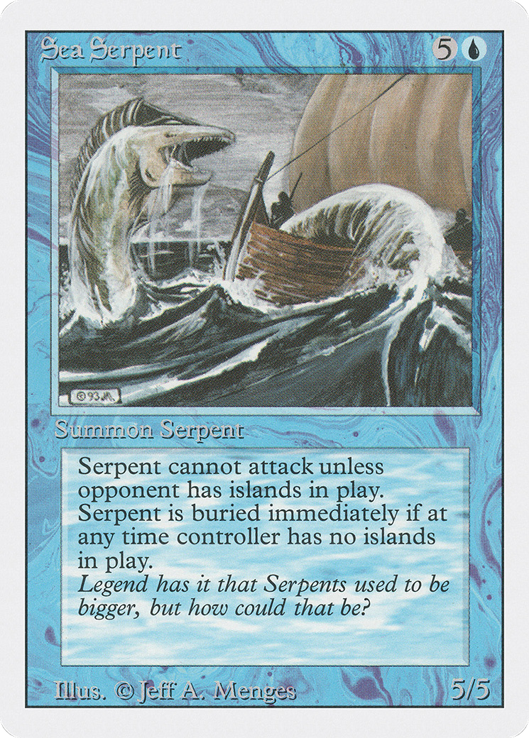Sea Serpent (3ED-078) - Revised Edition - Premium MTG Single from Wizards of the Coast - Just $0.25! Shop now at Game Crave Tournament Store