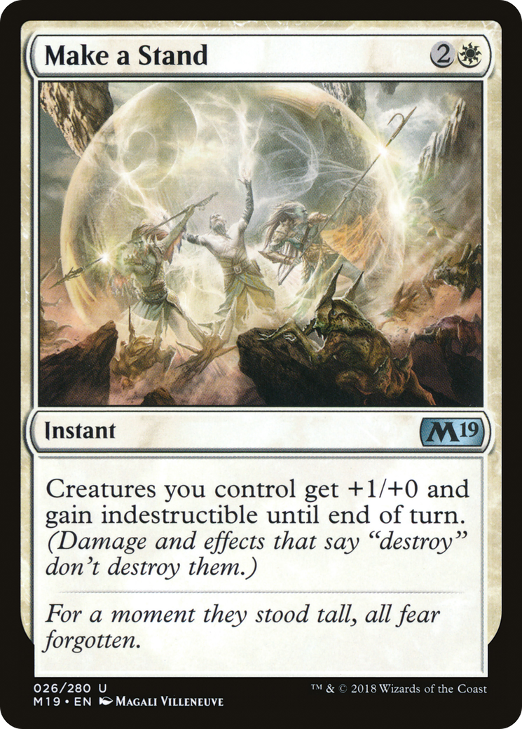 Make a Stand (M19-026) - Core Set 2019 - Premium MTG Single from Wizards of the Coast - Just $0.25! Shop now at Game Crave Tournament Store