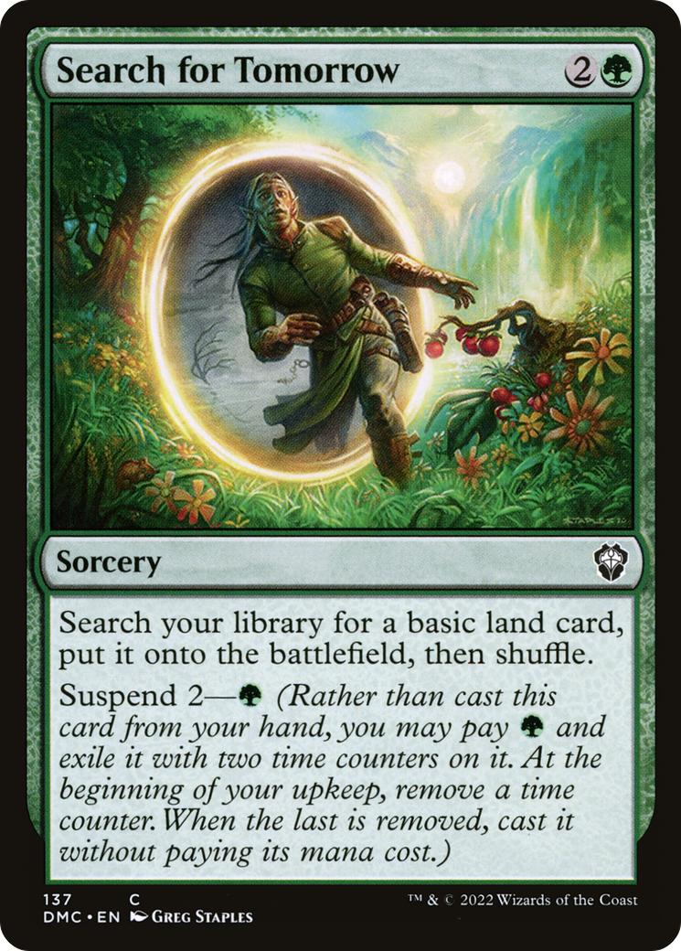 Search for Tomorrow (DMC-137) - Dominaria United Commander - Premium MTG Single from Wizards of the Coast - Just $0.25! Shop now at Game Crave Tournament Store