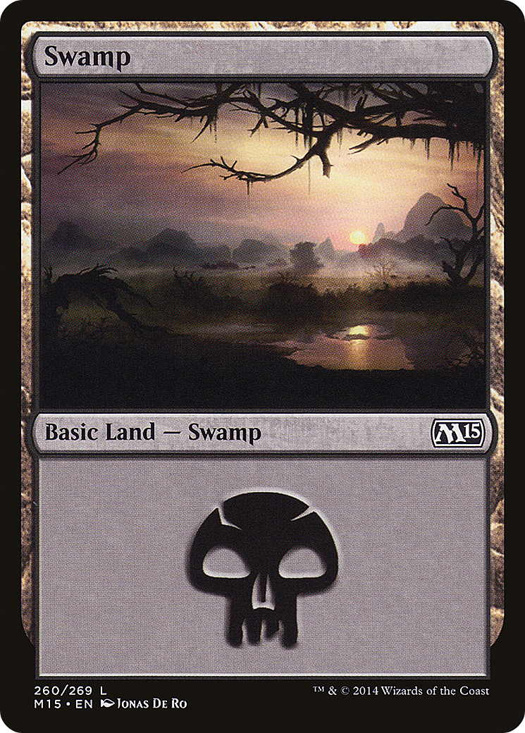 Swamp (M15-260) - Magic 2015 - Premium MTG Single from Wizards of the Coast - Just $0.25! Shop now at Game Crave Tournament Store