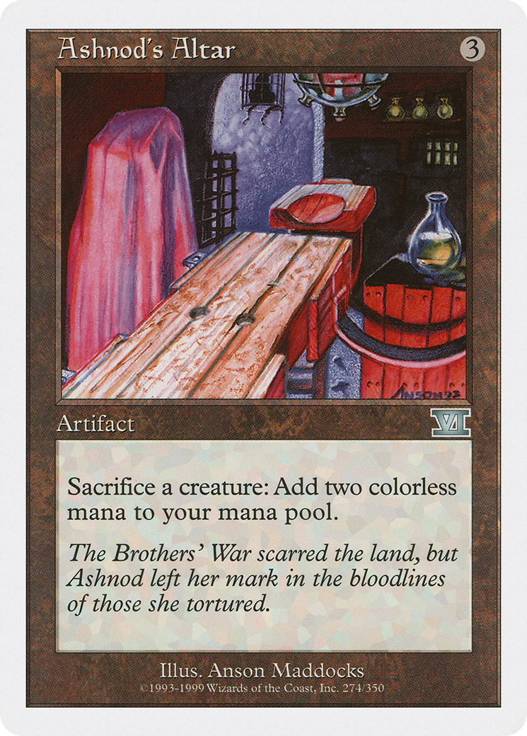 Ashnod's Altar (6ED-274) - Classic Sixth Edition - Premium MTG Single from Wizards of the Coast - Just $1.58! Shop now at Game Crave Tournament Store