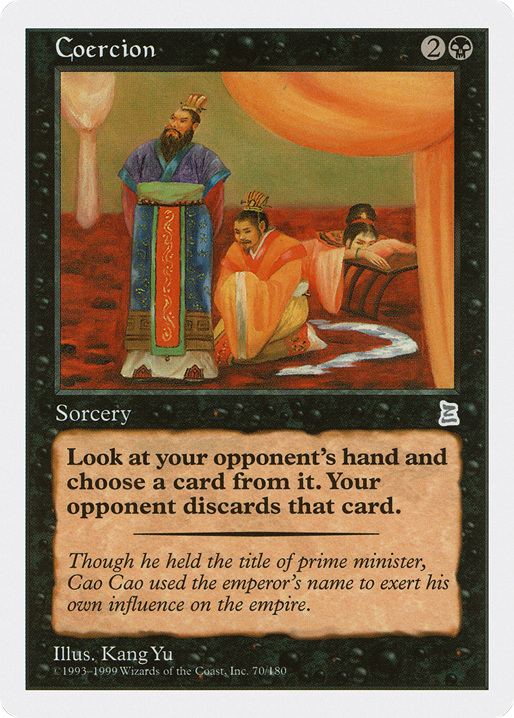 Coercion (PTK-070) - Portal Three Kingdoms - Premium MTG Single from Wizards of the Coast - Just $0.72! Shop now at Game Crave Tournament Store