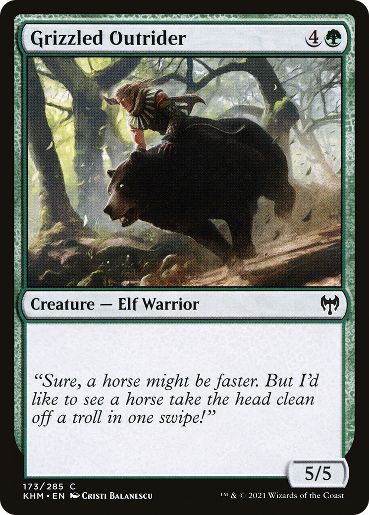 Grizzled Outrider (KHM-173) - Kaldheim Foil - Premium MTG Single from Wizards of the Coast - Just $0.08! Shop now at Game Crave Tournament Store