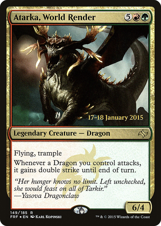 Atarka, World Render (PFRF-149S) - Fate Reforged Promos Foil - Premium MTG Single from Wizards of the Coast - Just $0.98! Shop now at Game Crave Tournament Store