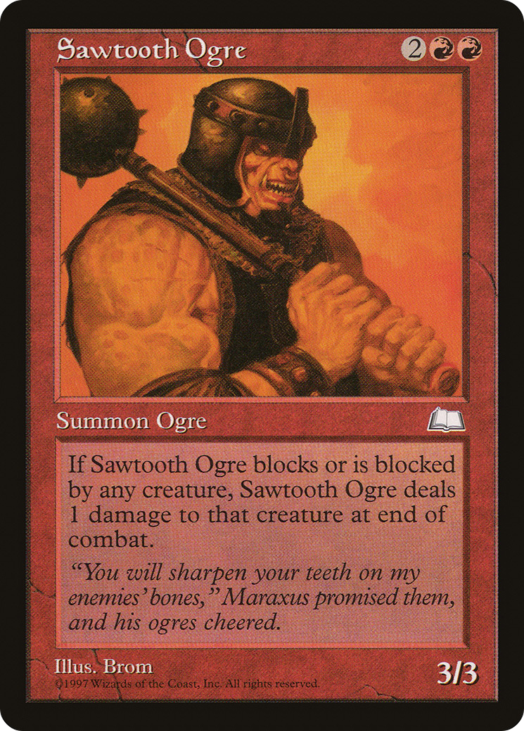 Sawtooth Ogre (WTH-114) - Weatherlight - Premium MTG Single from Wizards of the Coast - Just $0.08! Shop now at Game Crave Tournament Store