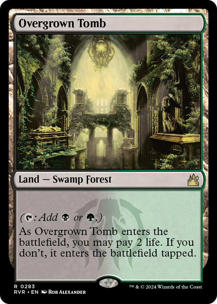 Overgrown Tomb (RVR-283) - Ravnica Remastered Foil - Premium MTG Single from Wizards of the Coast - Just $3.52! Shop now at Game Crave Tournament Store