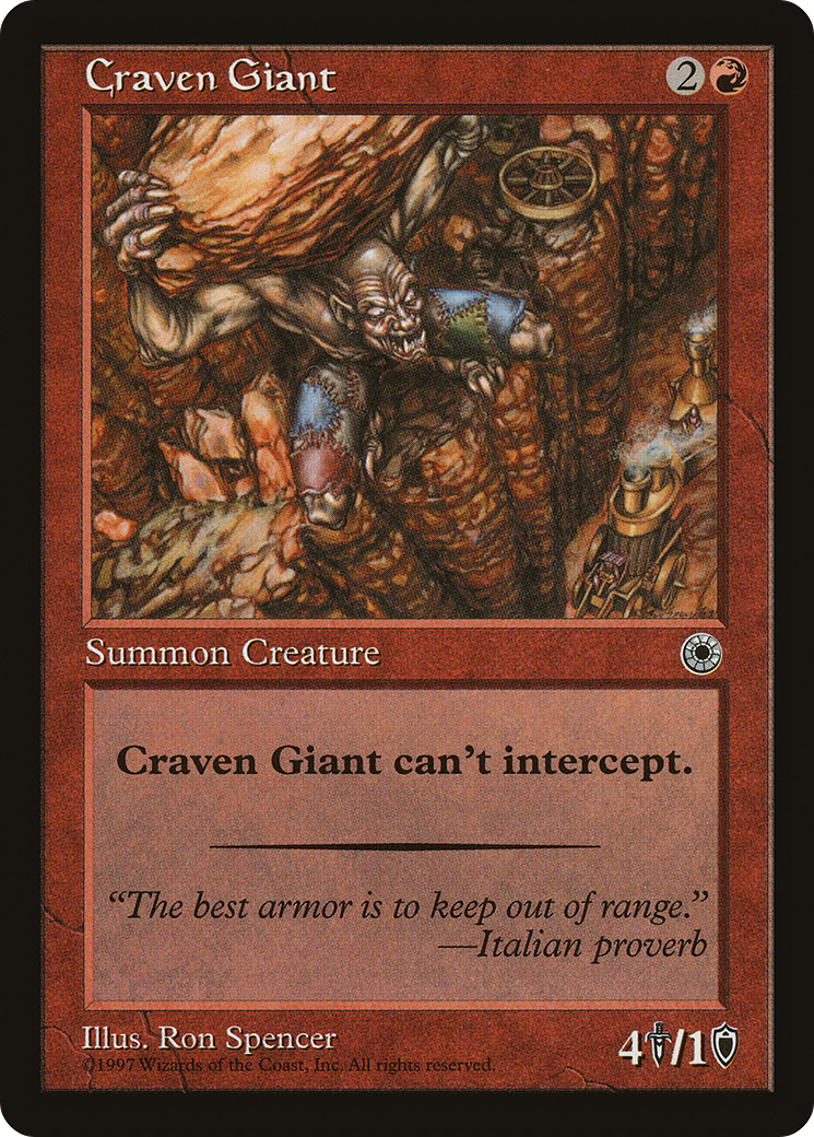 Craven Giant (POR-121) - Portal - Premium MTG Single from Wizards of the Coast - Just $0.08! Shop now at Game Crave Tournament Store