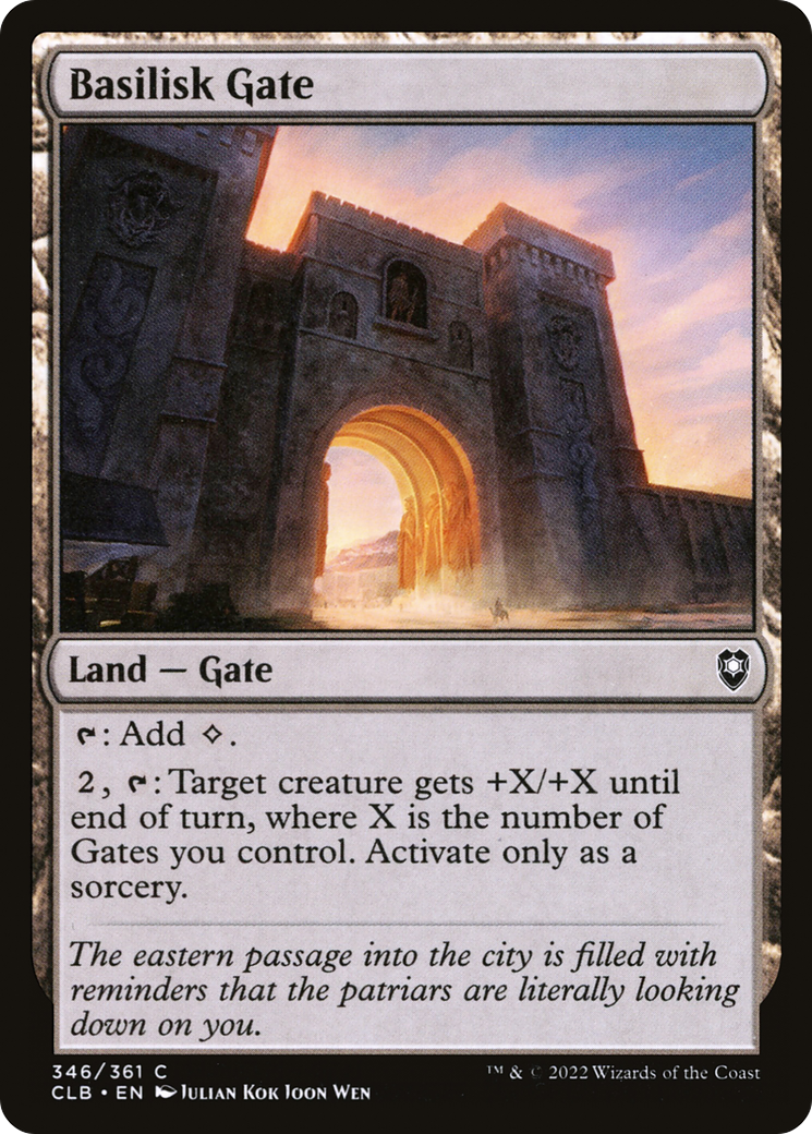 Basilisk Gate (CLB-346) - Commander Legends: Battle for Baldur's Gate - Premium MTG Single from Wizards of the Coast - Just $0.08! Shop now at Game Crave Tournament Store