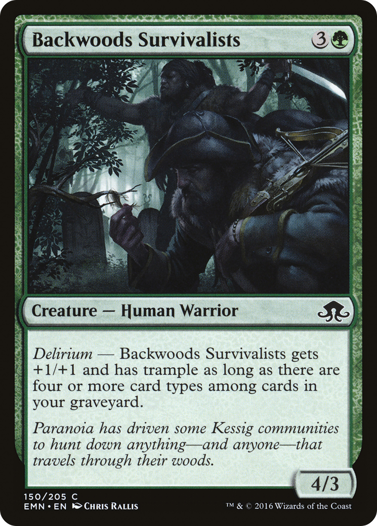 Backwoods Survivalists (EMN-150) - Eldritch Moon - Premium MTG Single from Wizards of the Coast - Just $0.08! Shop now at Game Crave Tournament Store
