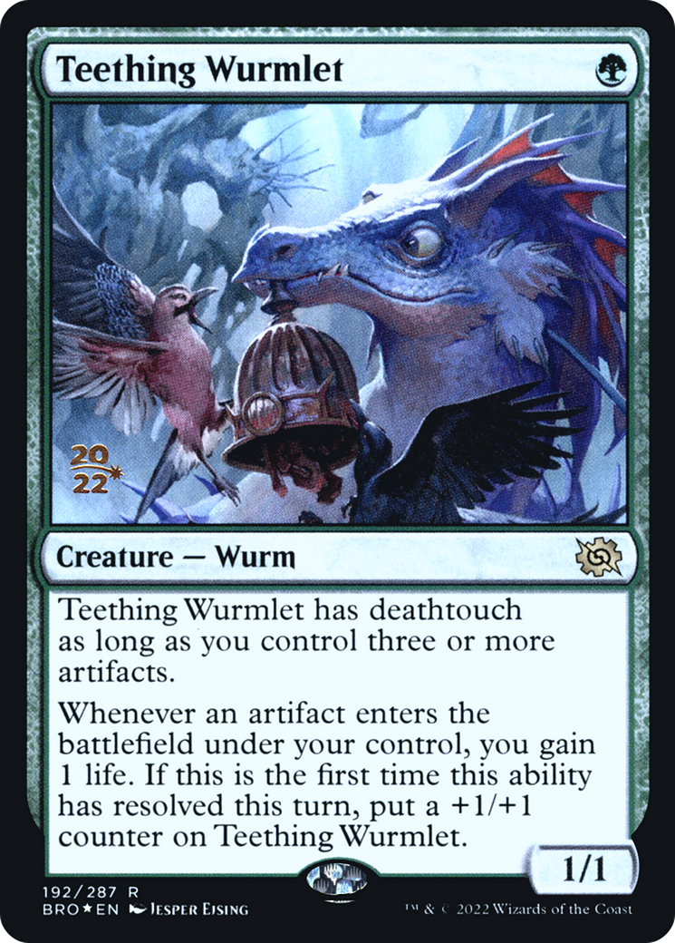 Teething Wurmlet (PBRO-192S) - The Brothers' War Promos Foil - Premium MTG Single from Wizards of the Coast - Just $0.21! Shop now at Game Crave Tournament Store