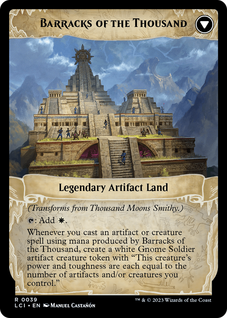 Thousand Moons Smithy // Barracks of the Thousand (LCI-039) - The Lost Caverns of Ixalan - Premium MTG Single from Wizards of the Coast - Just $0.29! Shop now at Game Crave Tournament Store